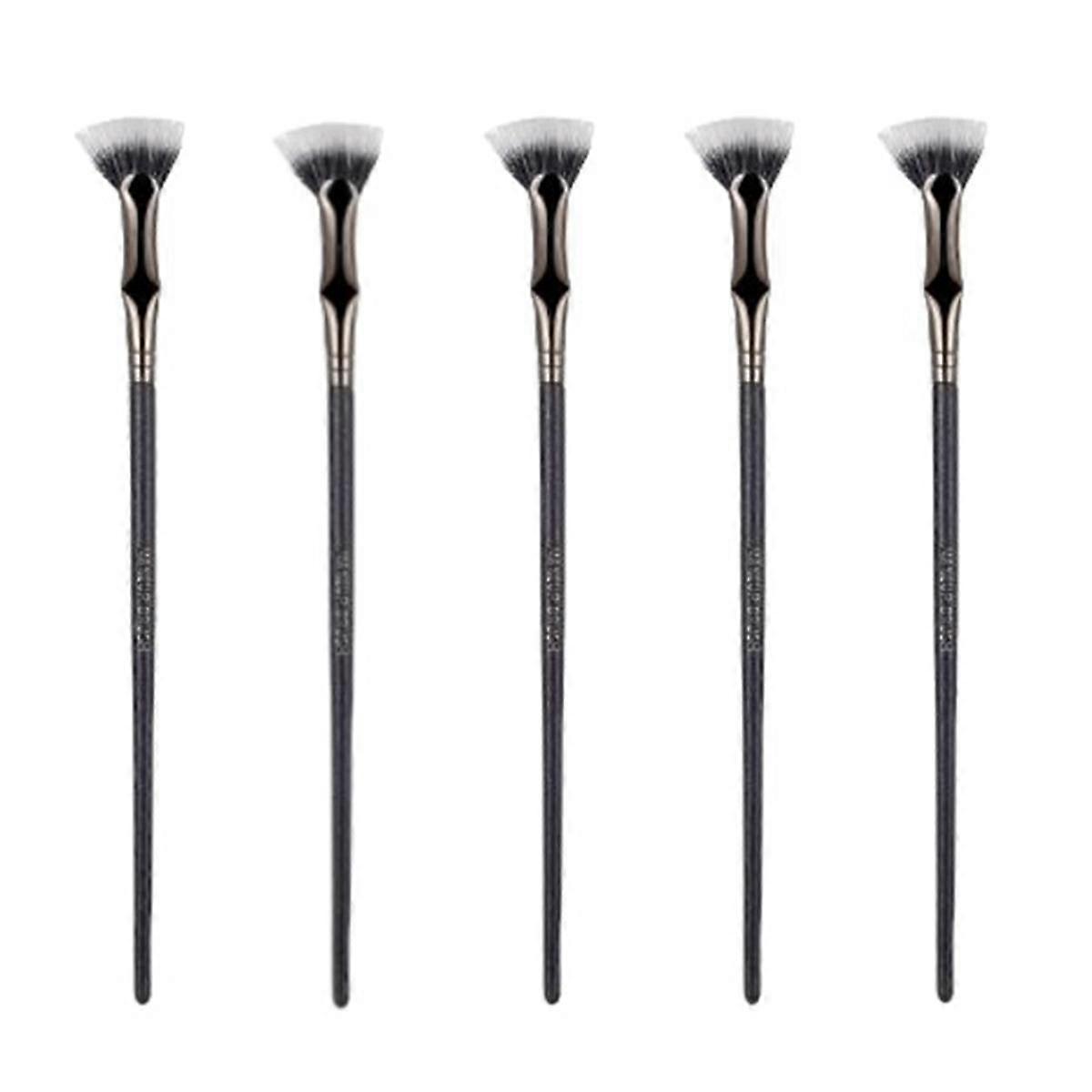 Scalloped Lash Brush, Fan Brush for Lashes Eyelash Separator Tool, Eyelash Comb for Upper Lower Eye 5pcs