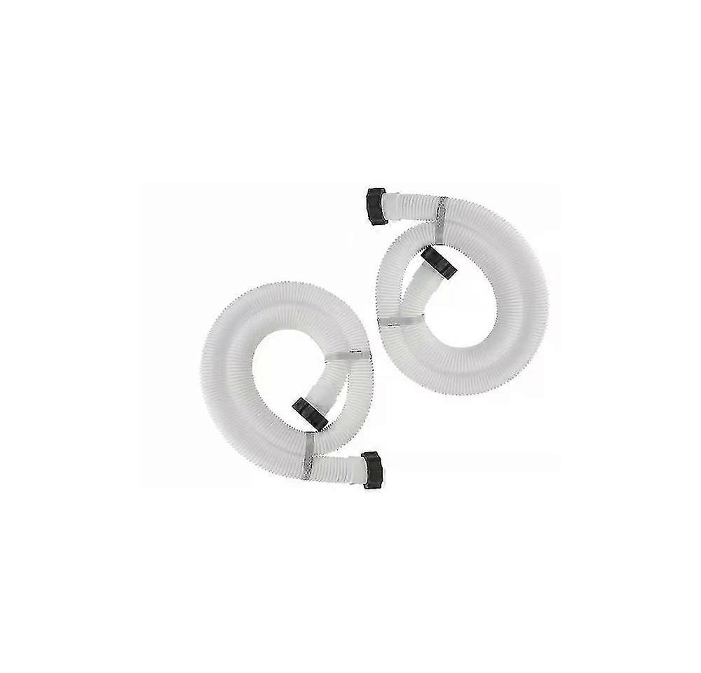 Tuyau de pompe de piscine blanche et ensemble d’écrou pour boîte de système d’eau de mer de pompe de filtre Intex (2 tuyaux)