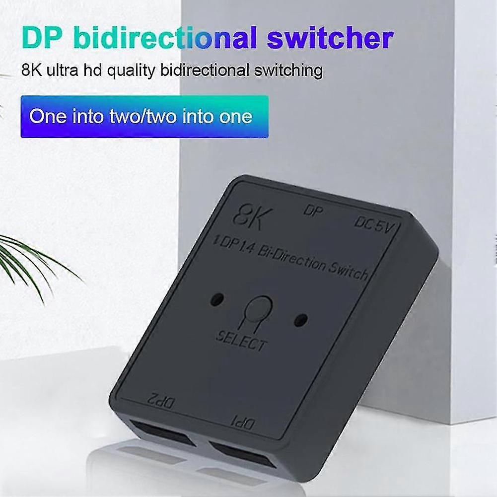 Dp Converter 8k 60hz High-definition Display 1 Into 2 2 Into 1 Switch Conversion Computer Two-way Co