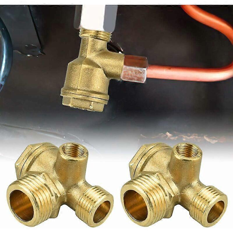 2PCS Copper Compressor Check Valve 10mm 16mm 20mm Anti-Rust Compressor Chec