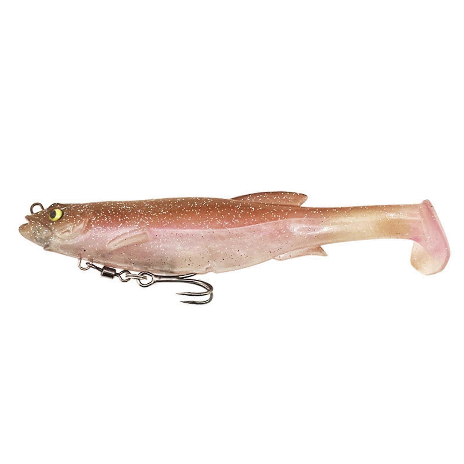 12.5cm/21g Soft Bait 3D Simulated Fisheye Simulation Treble Hook Bite Resistant Angling T-tail Treble Swivel Bionic Bait Outdoor Fishing Kaesi