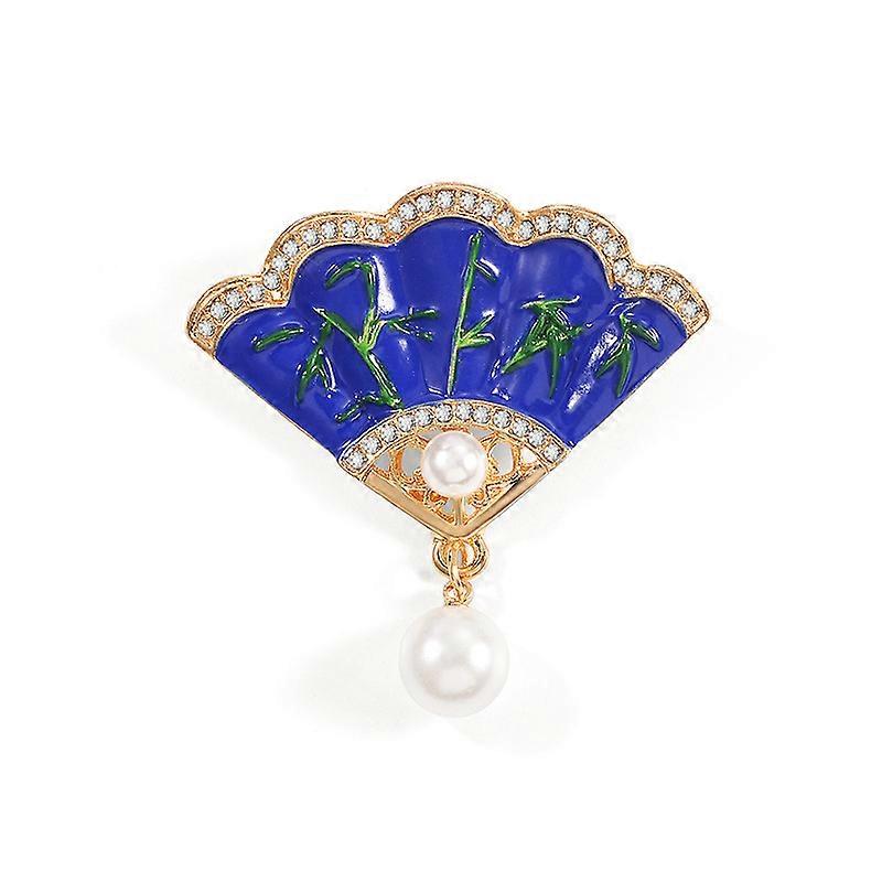 Retro fan-shaped brooch and scarf buckle