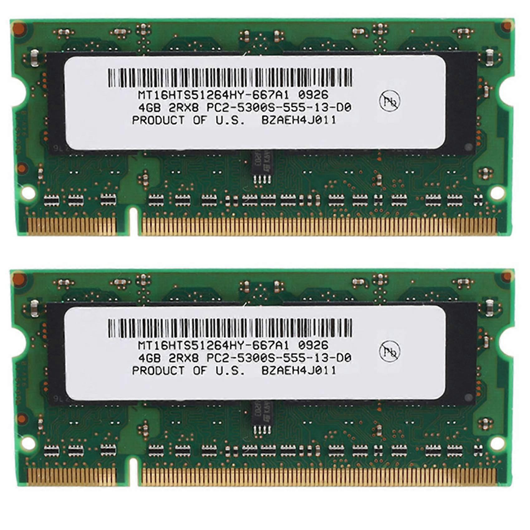2X 4GB DDR2 Laptop Ram 667Mhz PC2 5300 SODIMM 2RX8 200 Pins for AMD Laptop Memory