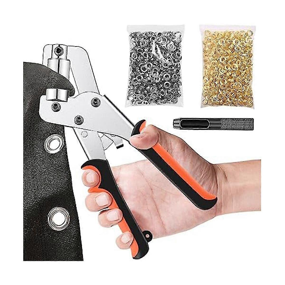 Grommet Tool Kit, 3/8 Inch Grommet Kit Eyeletkit For Fabric Canvas Awnings Handheld Tarpeyelets Kit Tool Punch Hole
