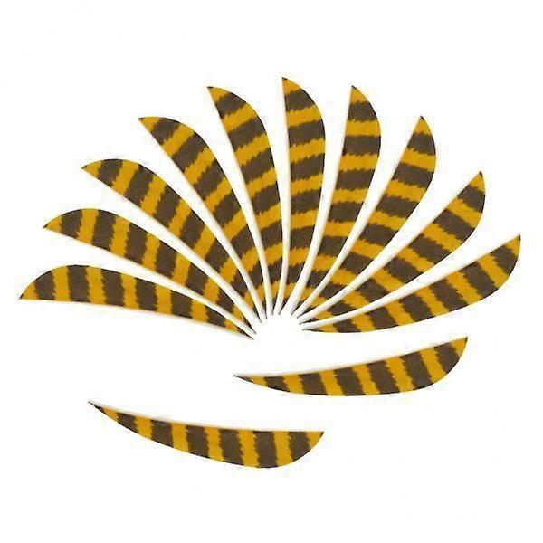 4x12x 3" Turkey Feather Arrow Fletches Archery Bow Right/Left Wings Yellow