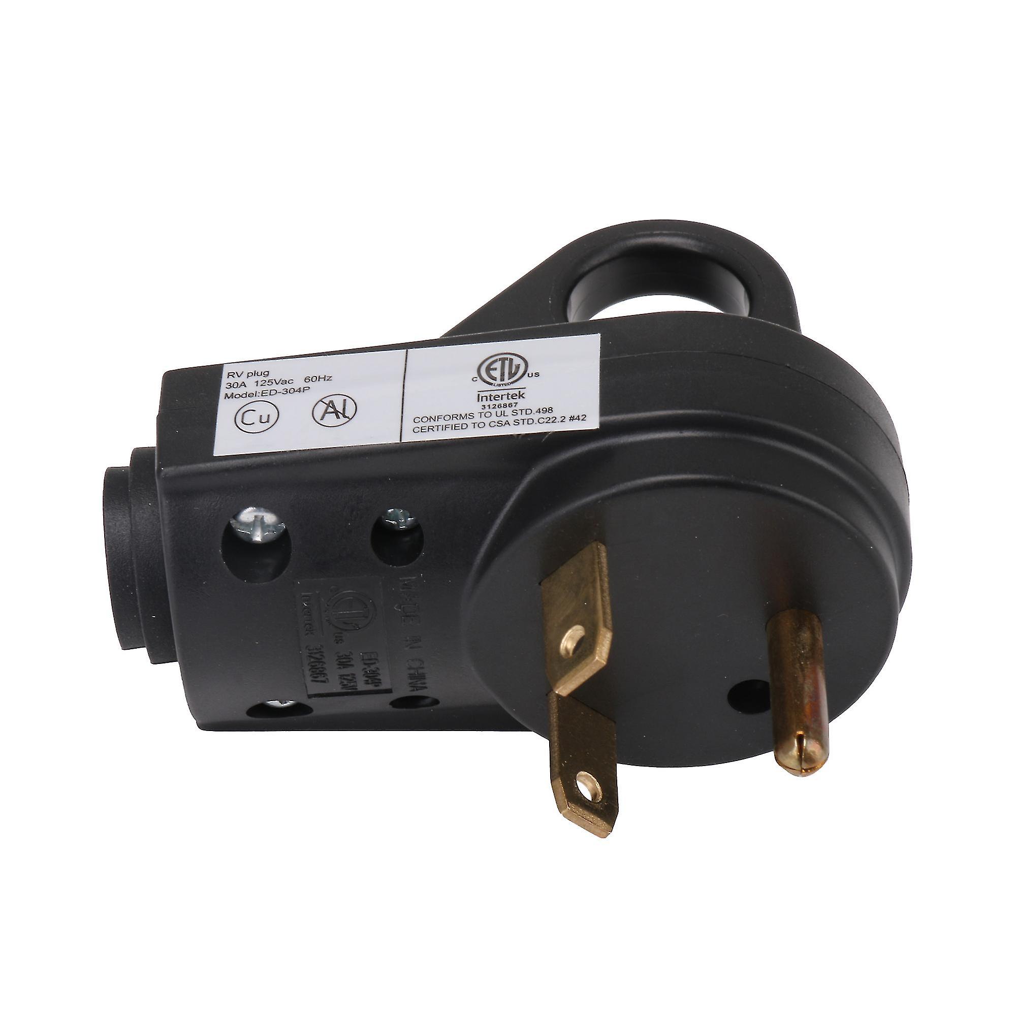 Motor Vehicle Cassette Adapters 125v 30a Rv Male Plug Electrical Plug Adapter With Easier Grip Handle