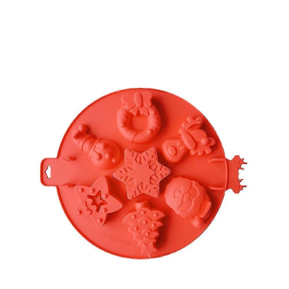 סיליקון עגול חג המולד עובש חג המולד קישוט ליל כל הקדושים Diy יצירתי עץ אייל כובע בל איש שלג