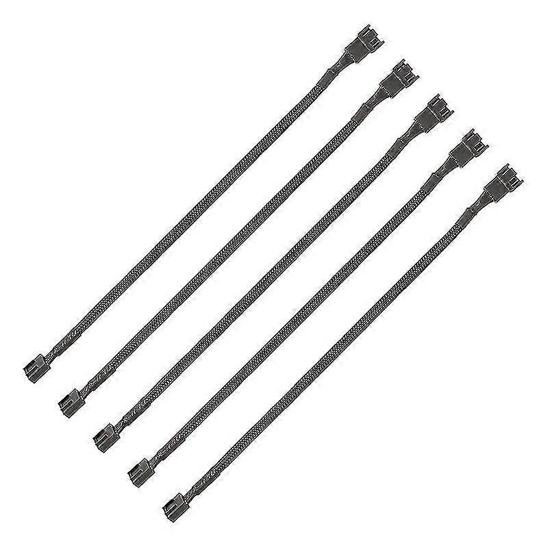 Cabo de Extensão do Ventilador PWM - Cabo de Extensão do Ventilador do PC de 11,8 Polegadas Compatível com ATX Case 3 Pin & 4 Pin C