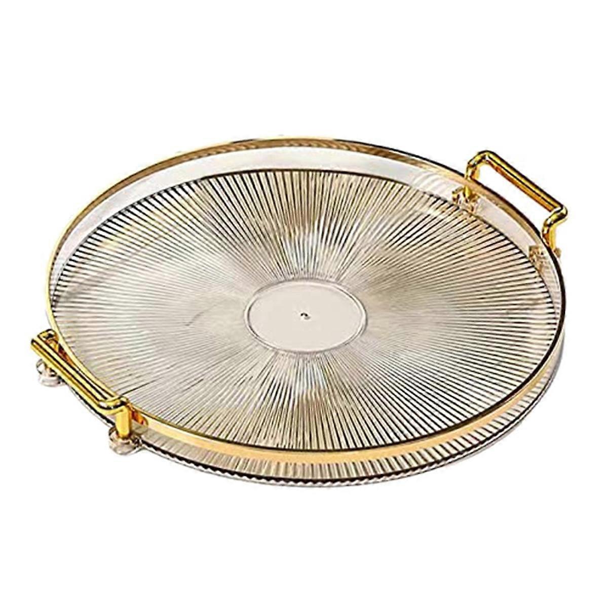 Luxury Serving Tray,With Handles Cosmetic Perfume Makeup Display Multifunction Decorative Decorativ