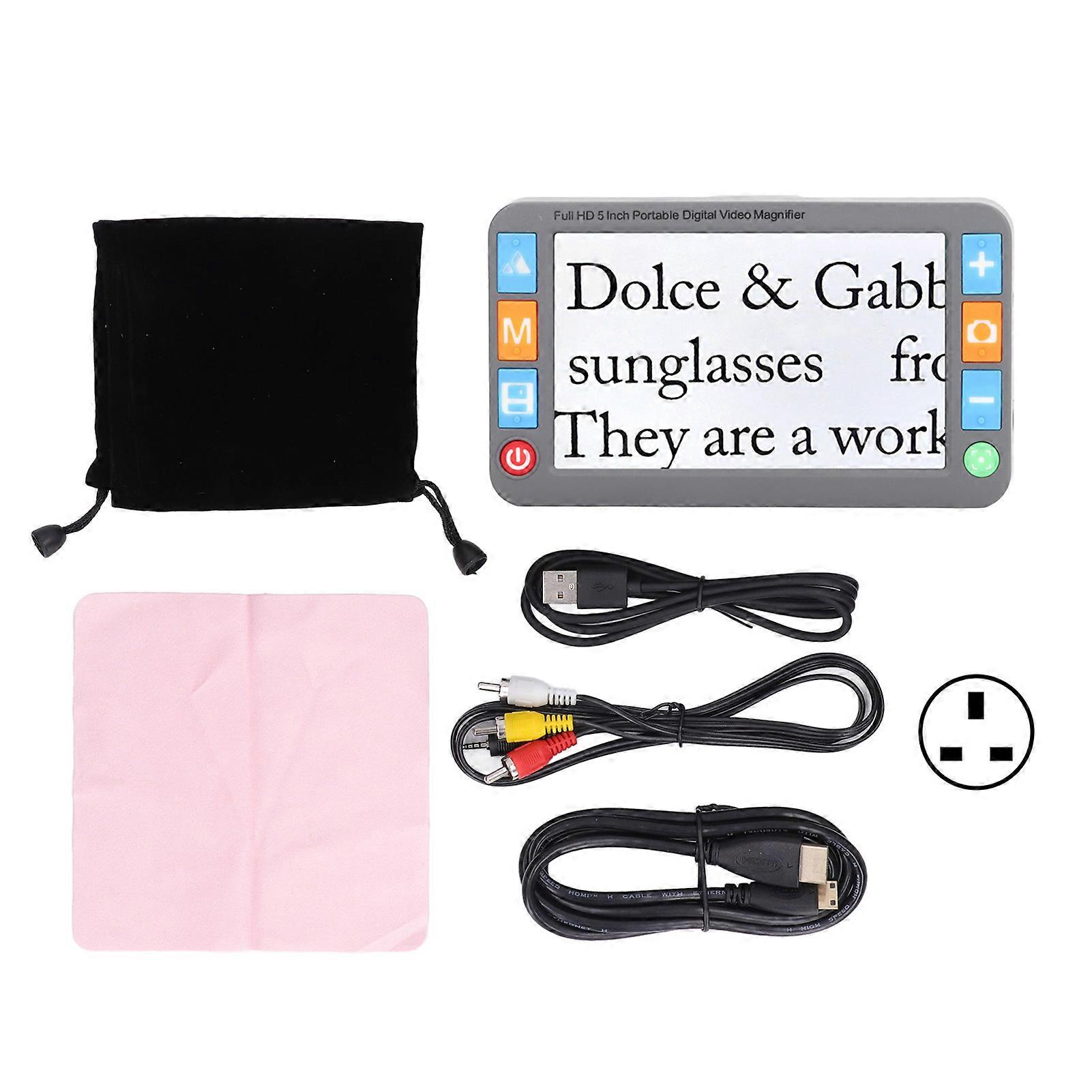 Portable Video Magnifier 2X to 32X Magnification 26 Colour Modes HD Handheld Electronic Video Magnifier 100240V