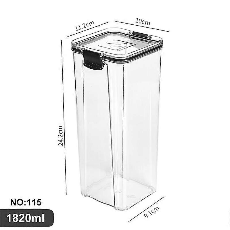 Airtight Jar Plastic Jar Whole Grain Kitchen Snack Refrigerator Storage Box 1820ml