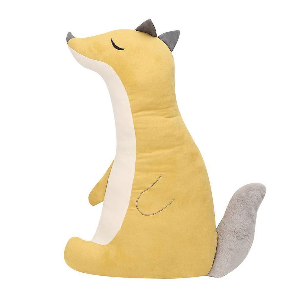 Cute Yellow Fox Animal Toy Pillow Comfortable Hugging Cuddle Pillow Cotton Filling Baby Toy Dol