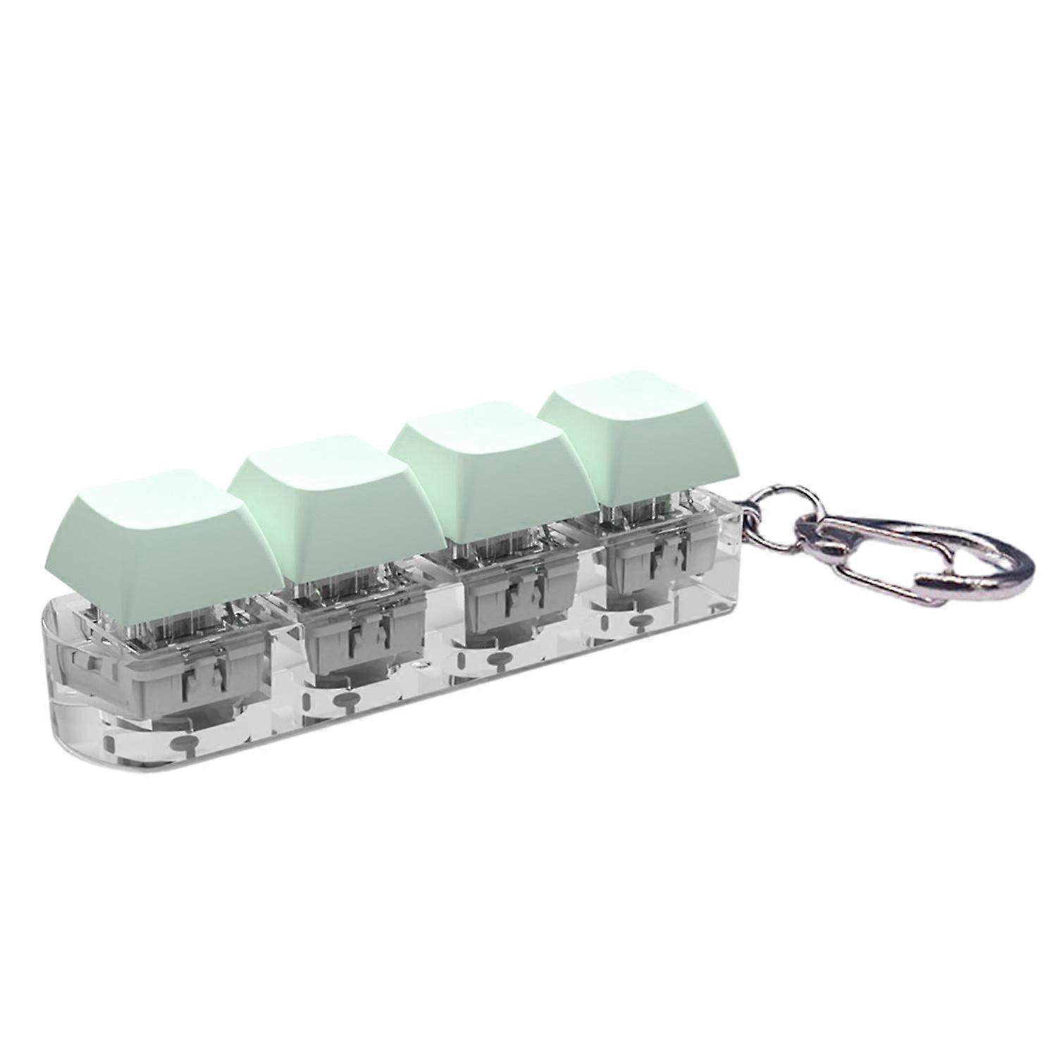 4-Buttons Keycap Fidget Toy with Sound Light Portable Stress Relief Mechanical Keyboard Keycap