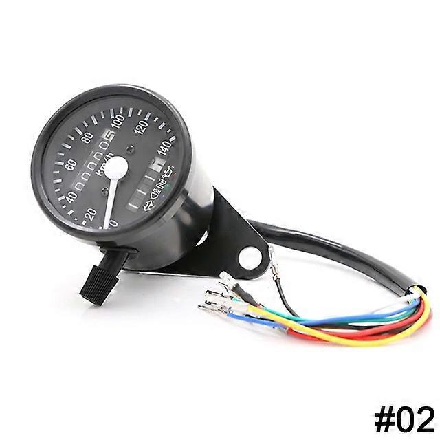 Retro Motorcycle LED Backlight Dual Odometer 0-140KM/H Speedometer Gauge Vintage Tachometer Universal