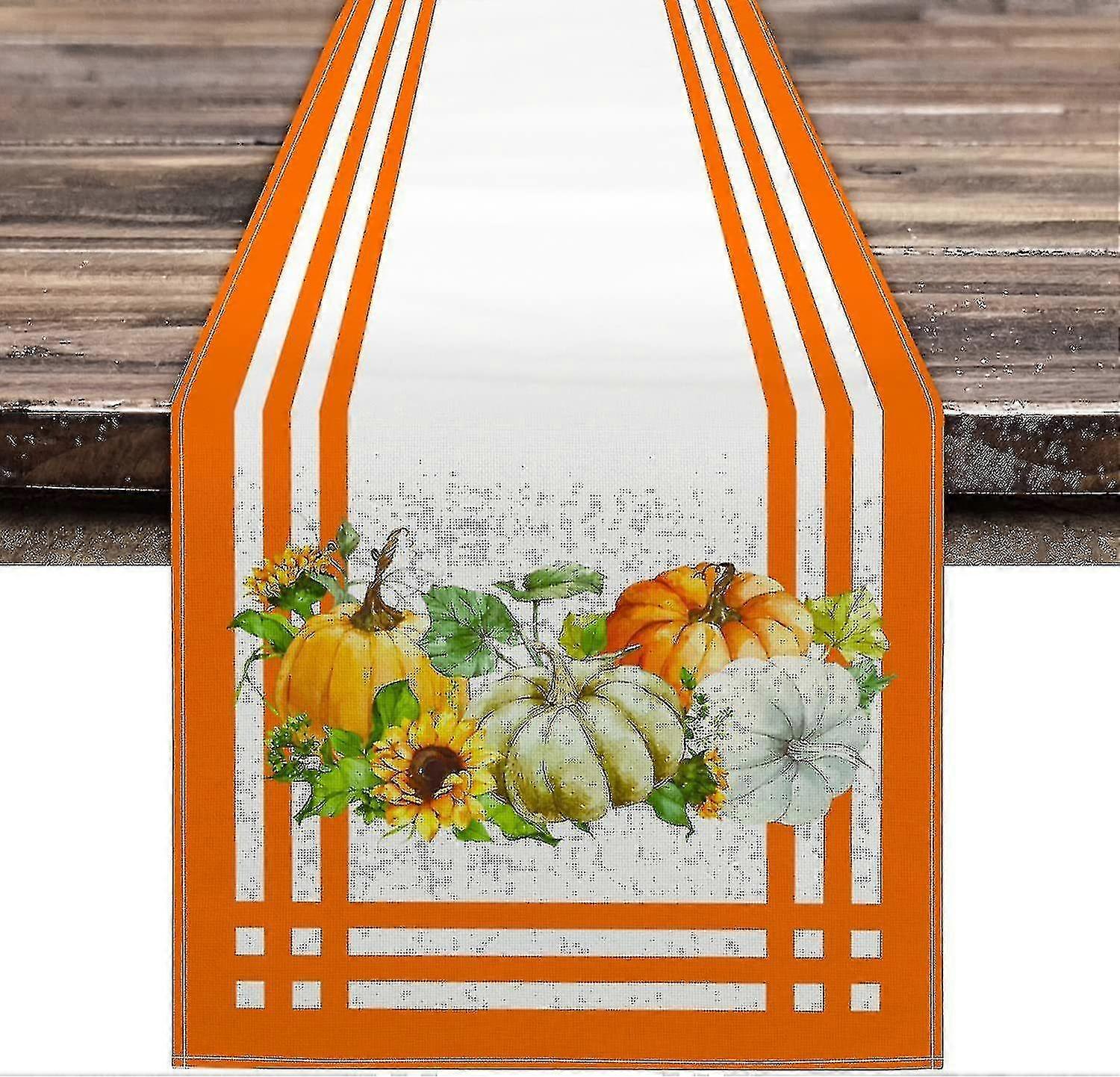Thanksgiving Burlap, Table Runner Table Decoration, Linen