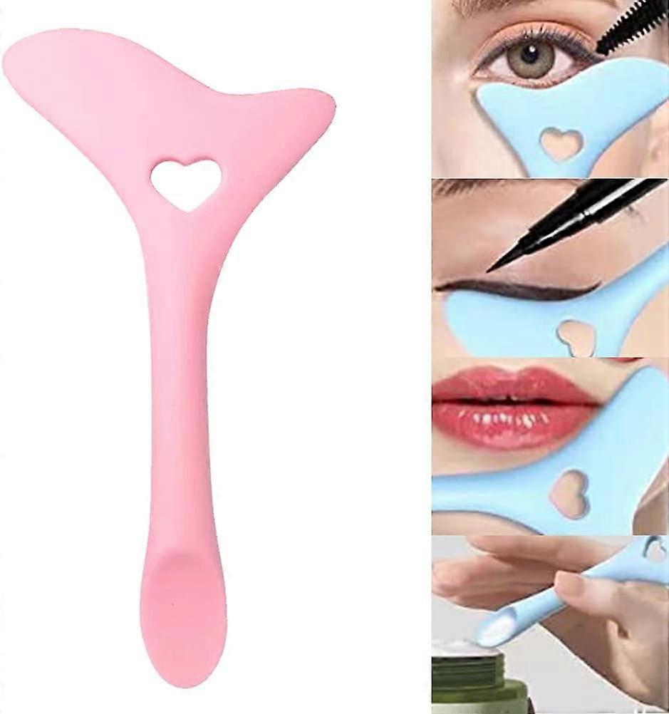 Silicone Eyeliner Stencils, Reusable Eyeliner Eyelash Applicator Tool Mascara Shield Guard Eyeliner Stencil, Eyelash Pads Tool