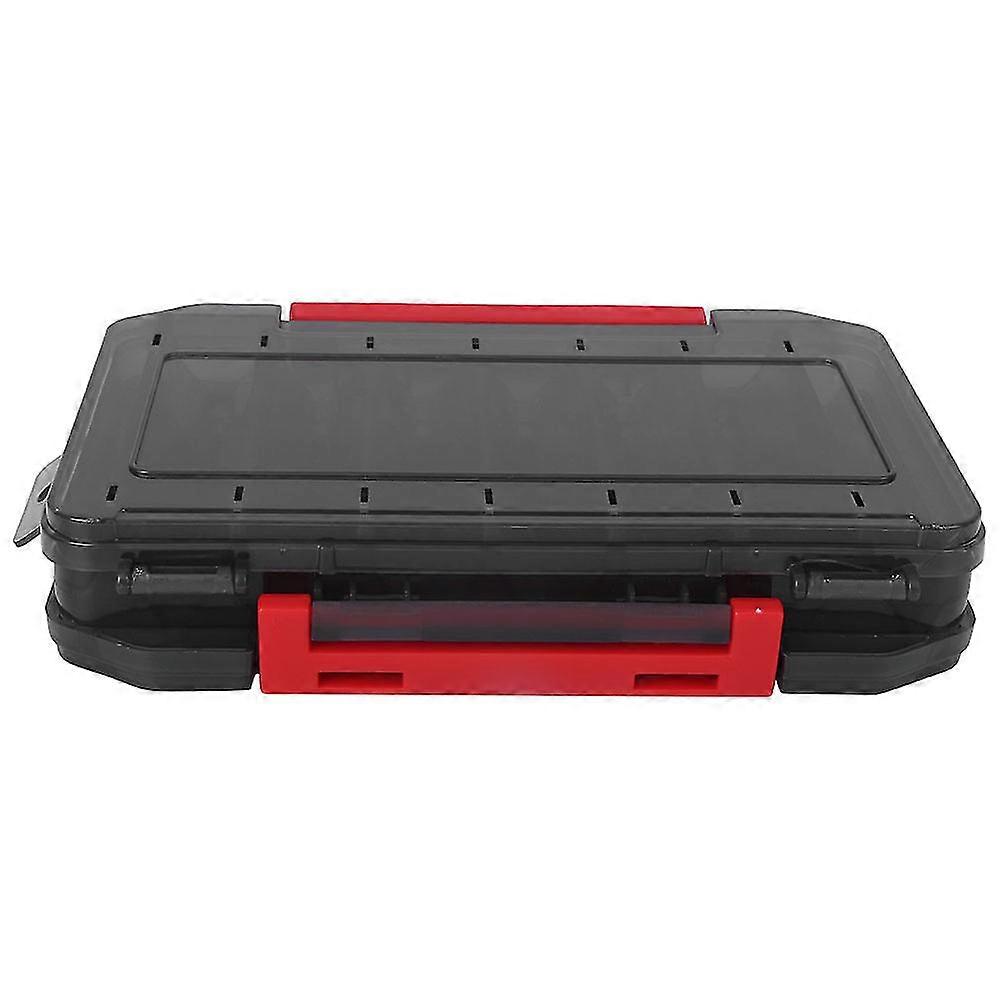 Gray Multifunctional Double Layer PVC Fishing Lure Tool Storage Box