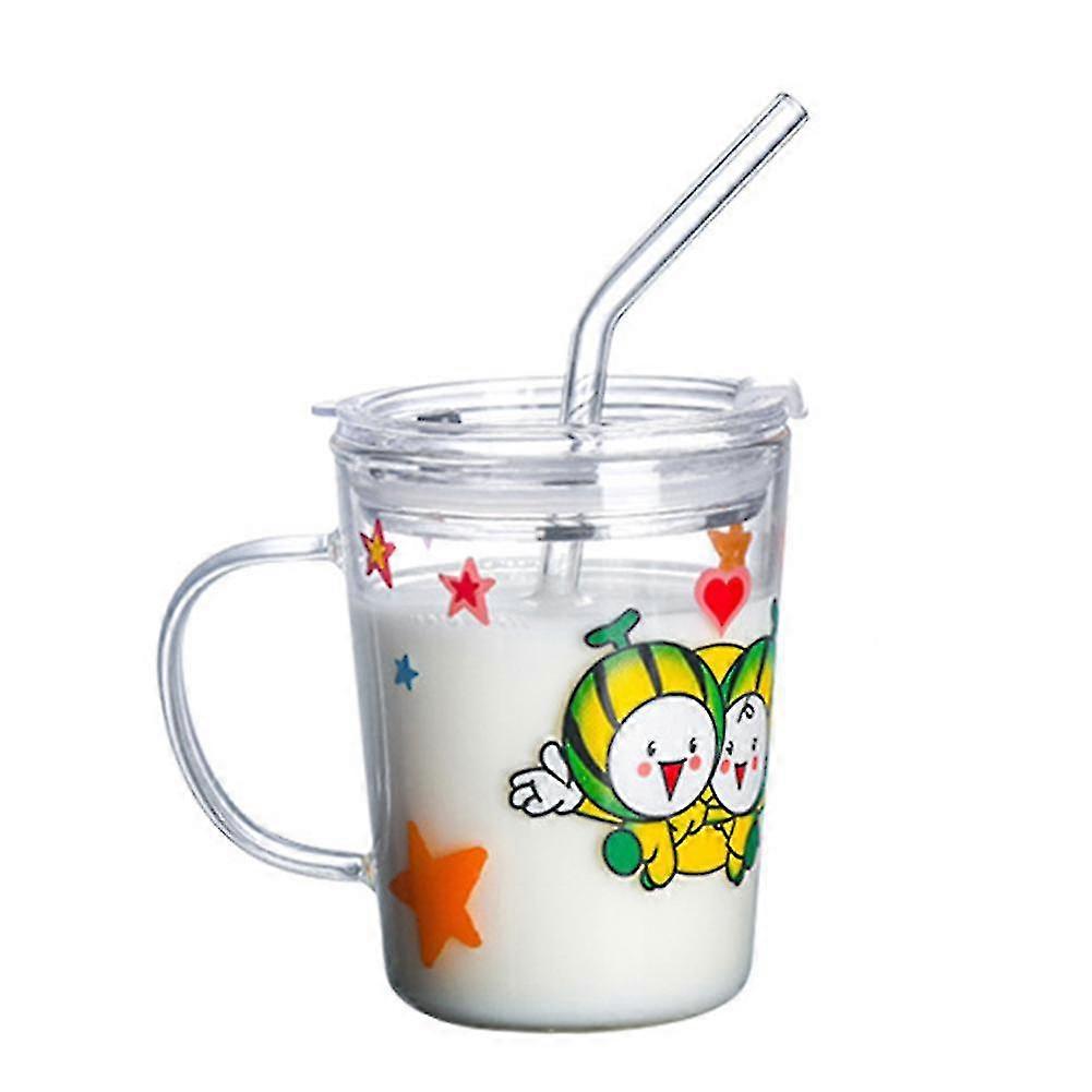 Daily Use Transparent Cup With Simple Straw Mug Double Layer Glass Cup Drink Gifts