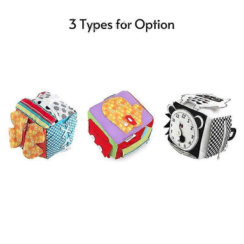 Kids Cubic Activity Learning Toy With Zipper Shoelaces Buttons And More Baby Sensory Toy For Toddlers