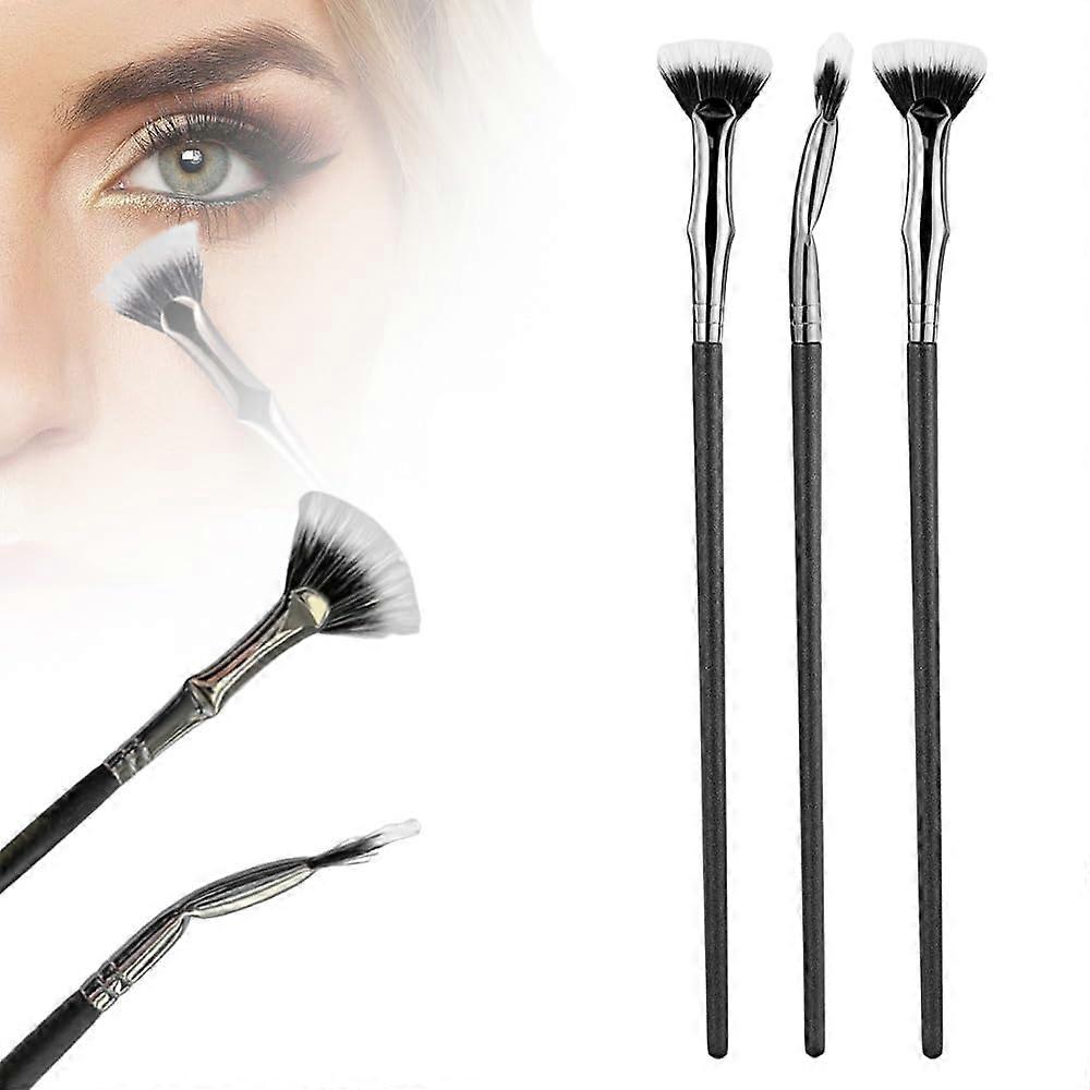 Folding Angle Scalloped Lash Brush, 2024 New Mascara Fan Brush Eyelash Eyebrow Brush, Eyelash Comb Separator for Upper Lower Eye Lash