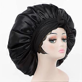 Bonnet en satin Bonnet Sleep Cap - Très large, double couche