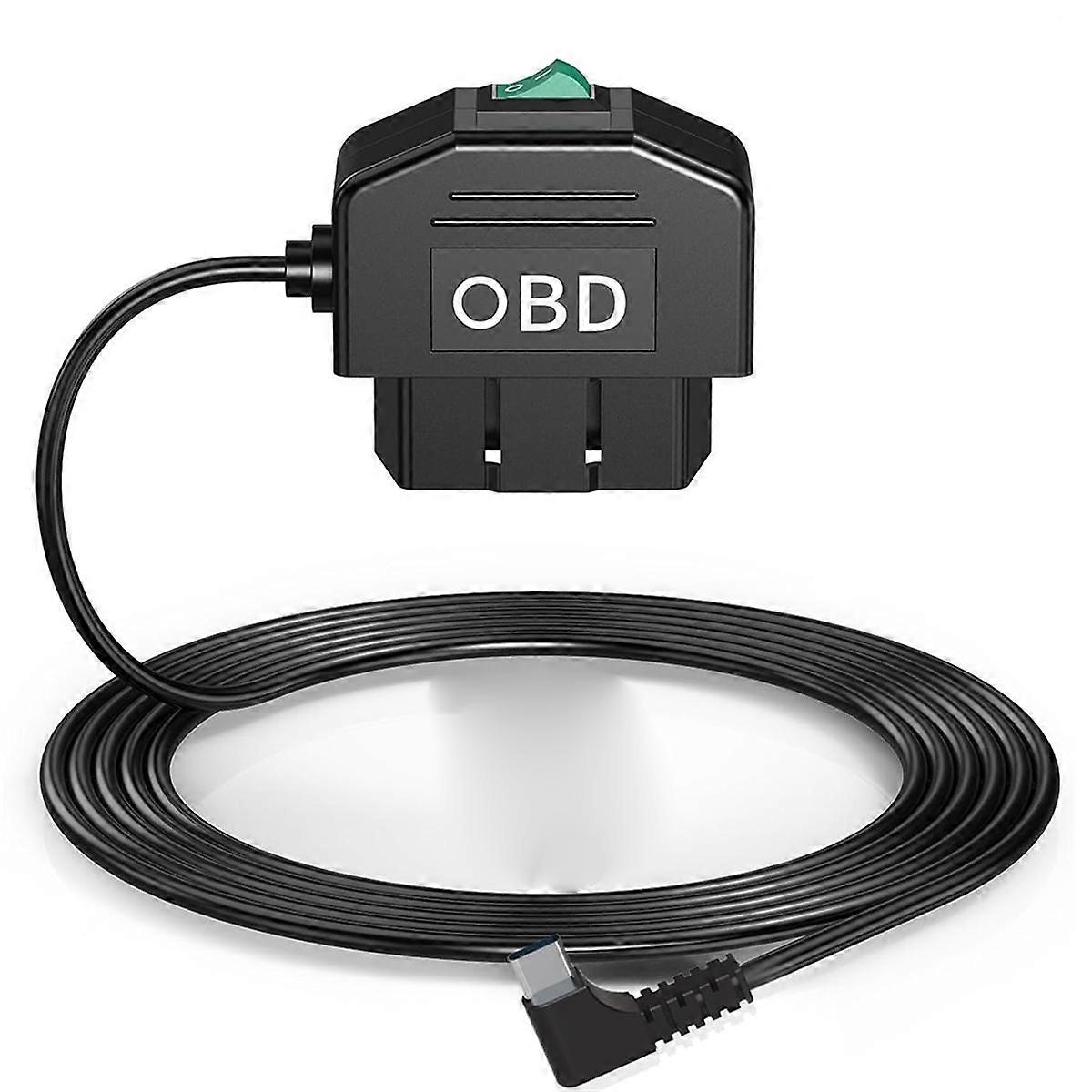 Dash Cam OBD Hardwire Kit,Dash Camera USB Type C Hardwire Kit with OBD Power Cable for Dashcam 12-2
