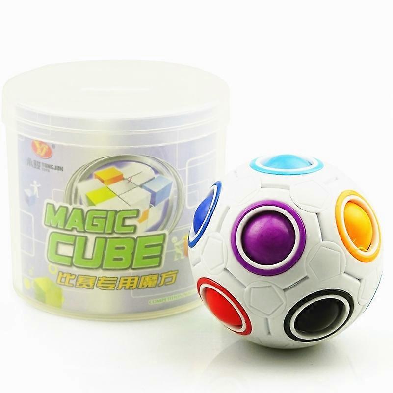 Yongjun Creative Magic Cube Speed Rainbow Puzzles Ball Football cubo magico Educational Learning Toys for Children Kids Toys boy
