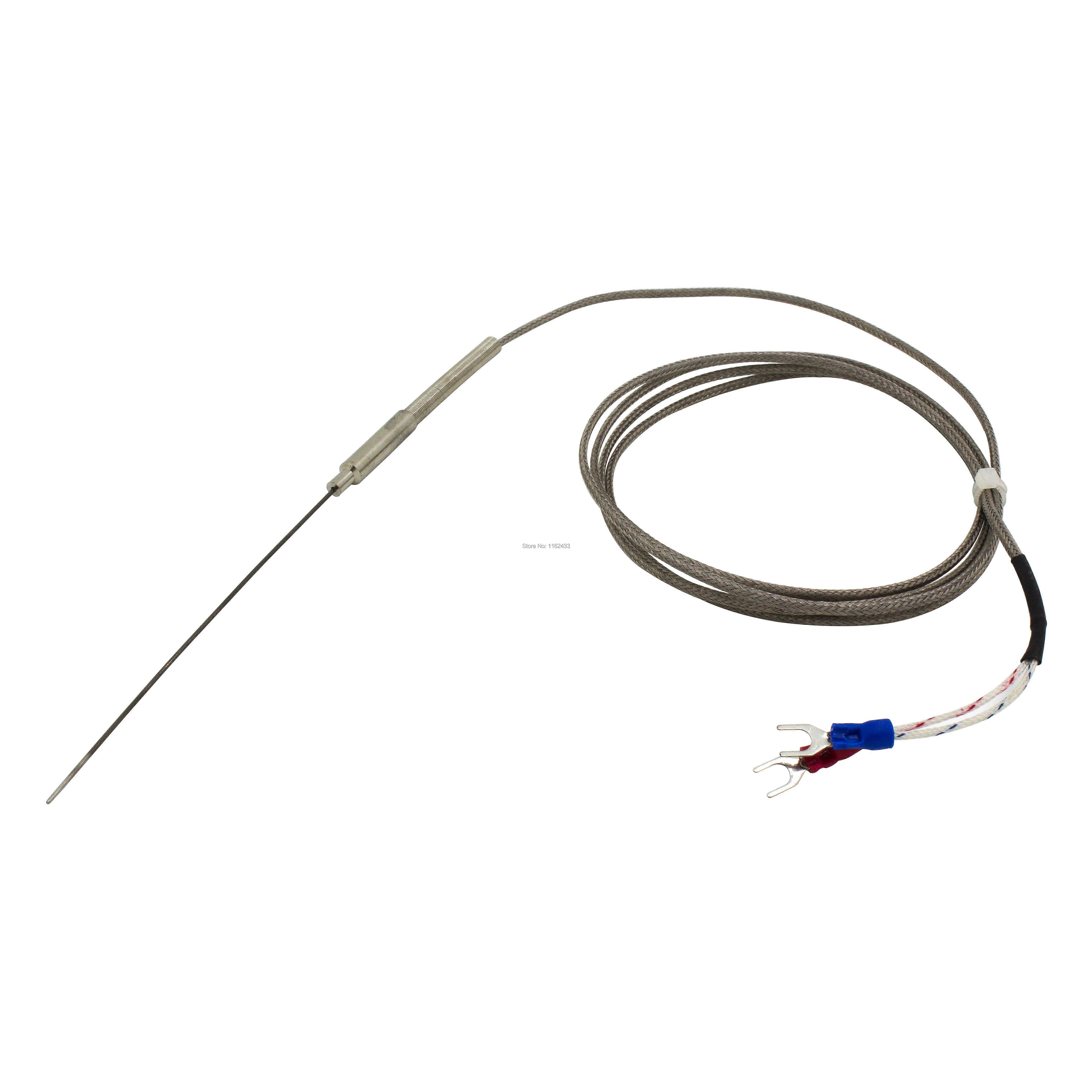 FTARP08 K J type 1.5m metal screening cable 100mm flexible probe thermocouple temperature sensor diameter