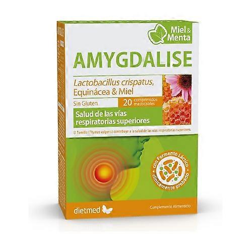 Amygdalis mint respiratory tract 20 chewable tablets (Mint - Honey)