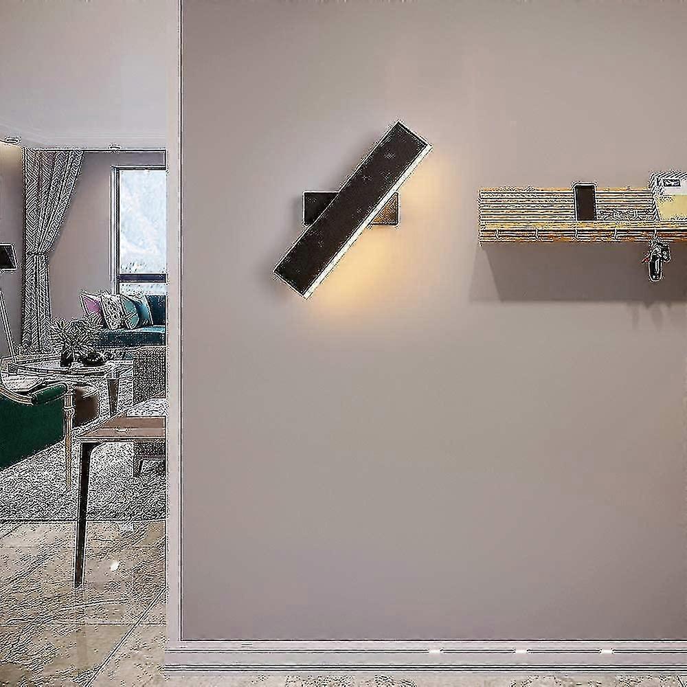 Modern Led Wall Lights, Hallway Study Bedroom Bedside Wall Sconces, Adjustable Angle, Warm White Light