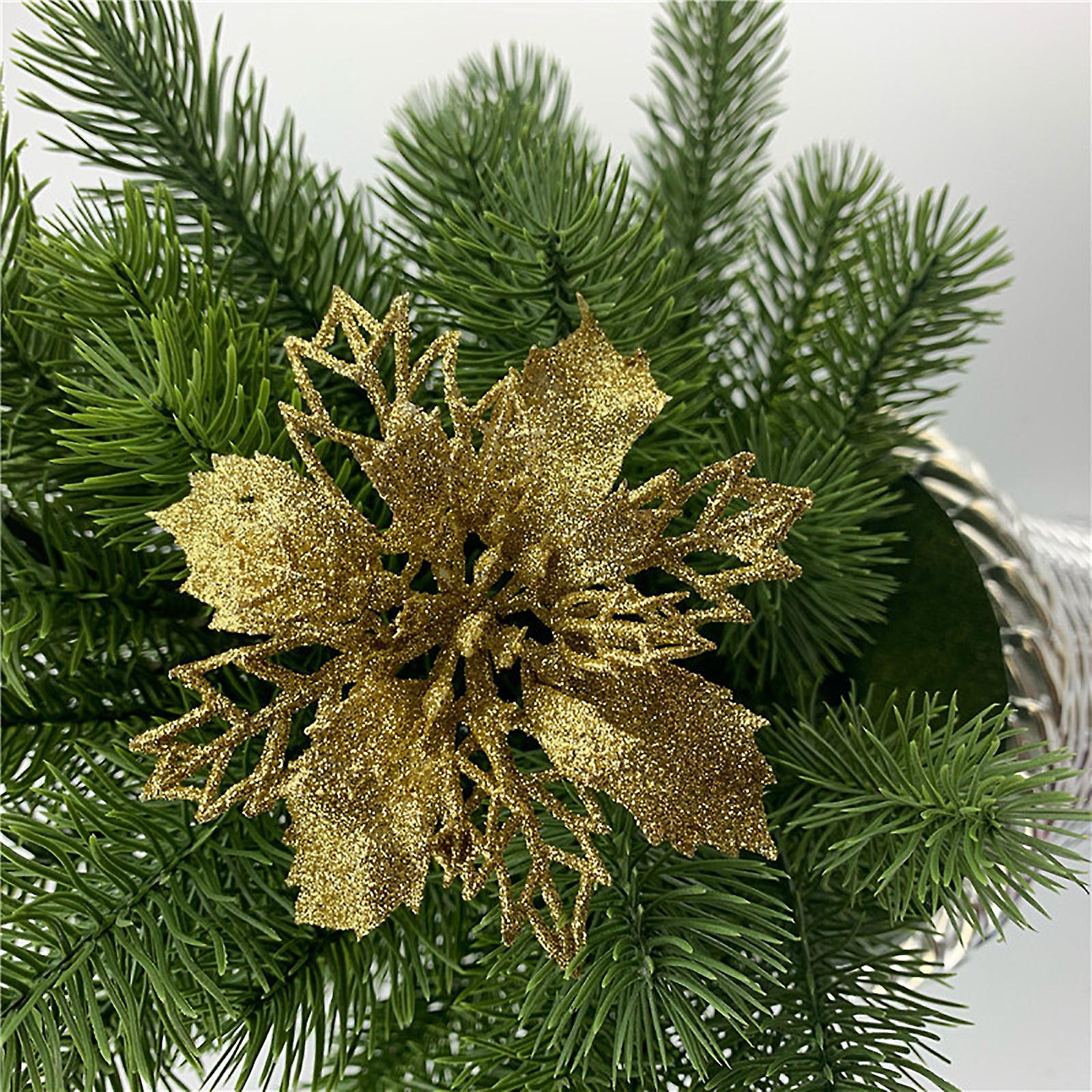 Ruban De Noël Métallique à Paillettes Pour Emballage Cadeau, 6,3 Cm X 9,1 M, Pour Sapin De Noël, Guirlande, Couronne, Loisirs Créatifs, Décorations De