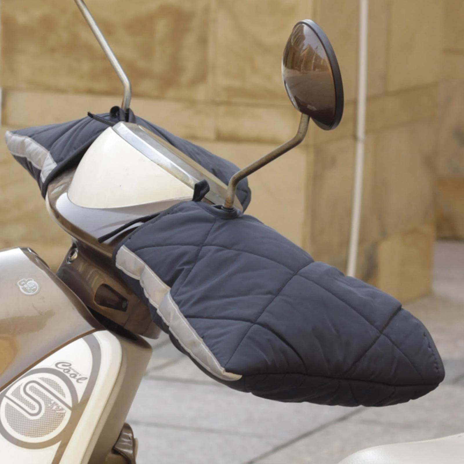 1 par de capas para guidão de motocicleta, grossas, de pelúcia, refletivas, quentes para inverno, com forro, luvas para guidão, água K1T0