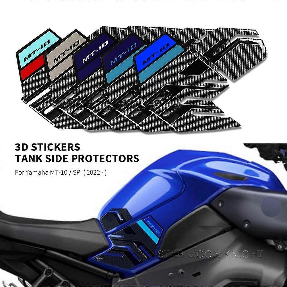 3D Epoxy Resin Sticker Motorcycle Accessories Tank Pad Side Anti Scratch Decal Suit For Yamaha MT-10 MT10 SP 2022 -