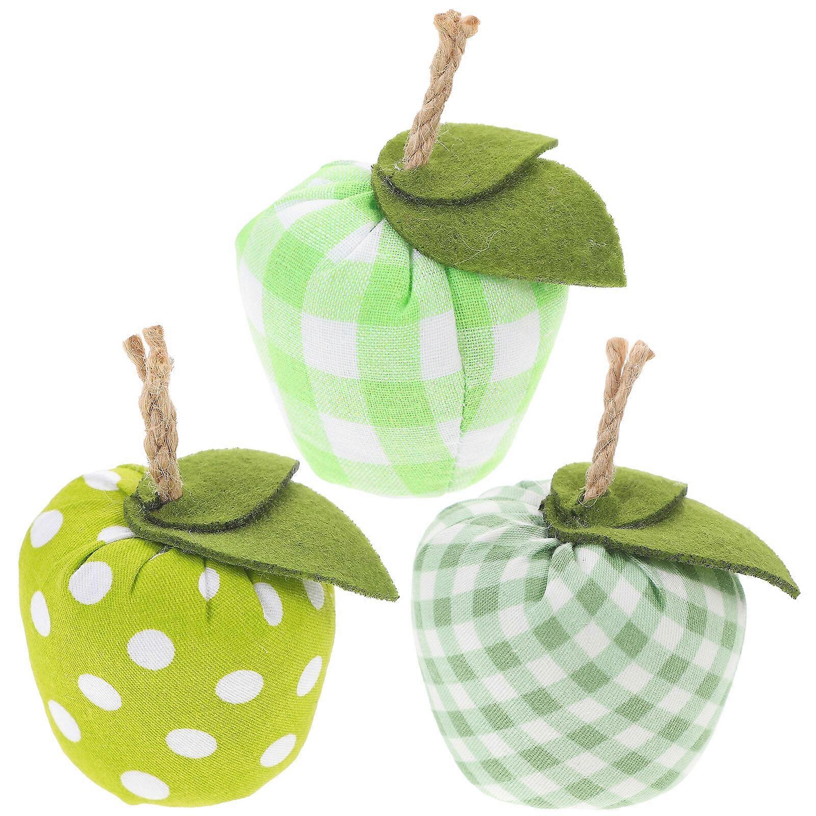 3Pcs Artificial Apples Fake Lifelike Simulation Apple Realistic Apple Fruits Decoration