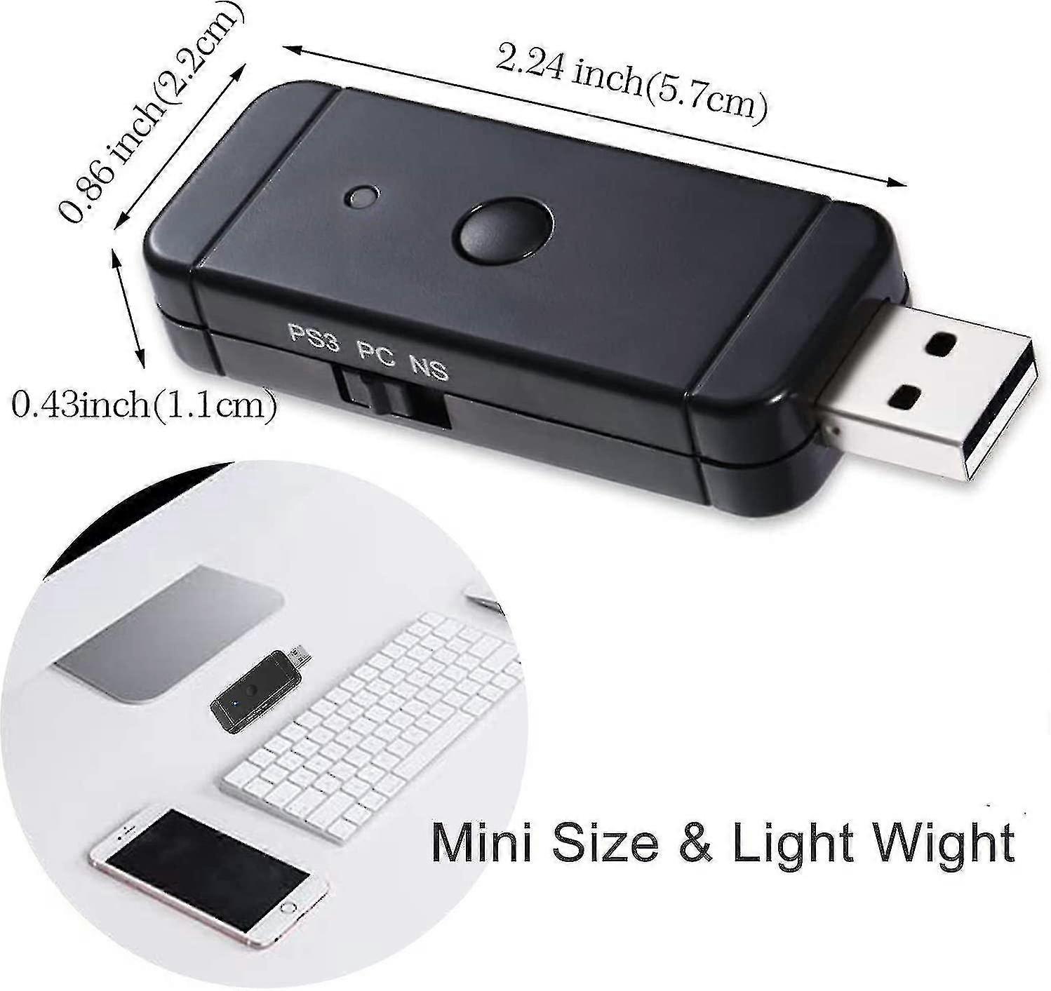 Wireless Controller Adapter, Bluetooth Controller Converter Adapter Supports Ps3/ps4/xbox 360/ Xbox One X/xbox One S/ Switch Pro Controller