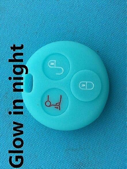 Pusakieyy Silicone Car Key Case Cover Fits For Smart City Roadster Fortwo 3 Button Remote Shell Cheapest Price Parts Key Blanks