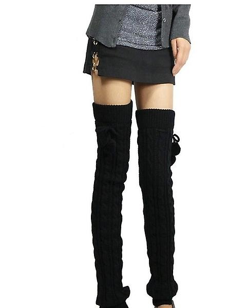 Női comb magas láb melegítők kötött Boot mandzsetta Leg Gaiter Boots Zokni