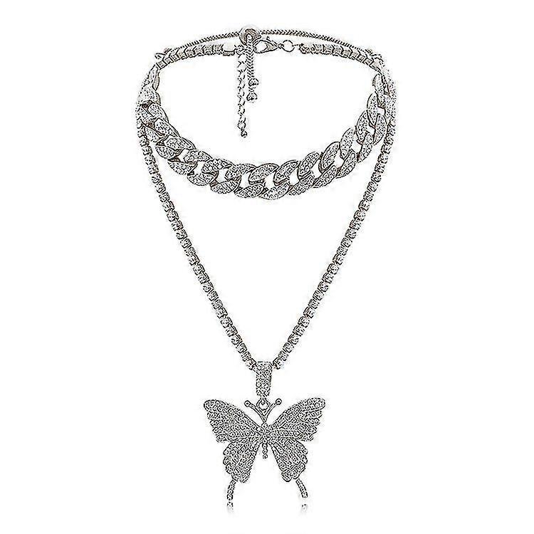 Egirl Chain Necklace Pendant Necklace Set Layer