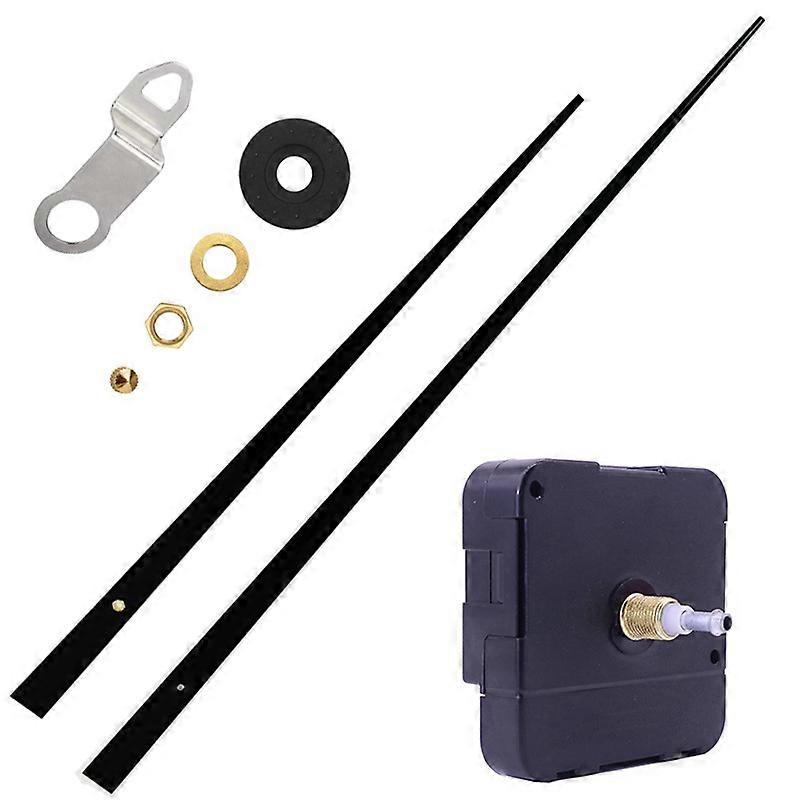 (Black) Long axis quartz clock movement, clock parts repair kit.