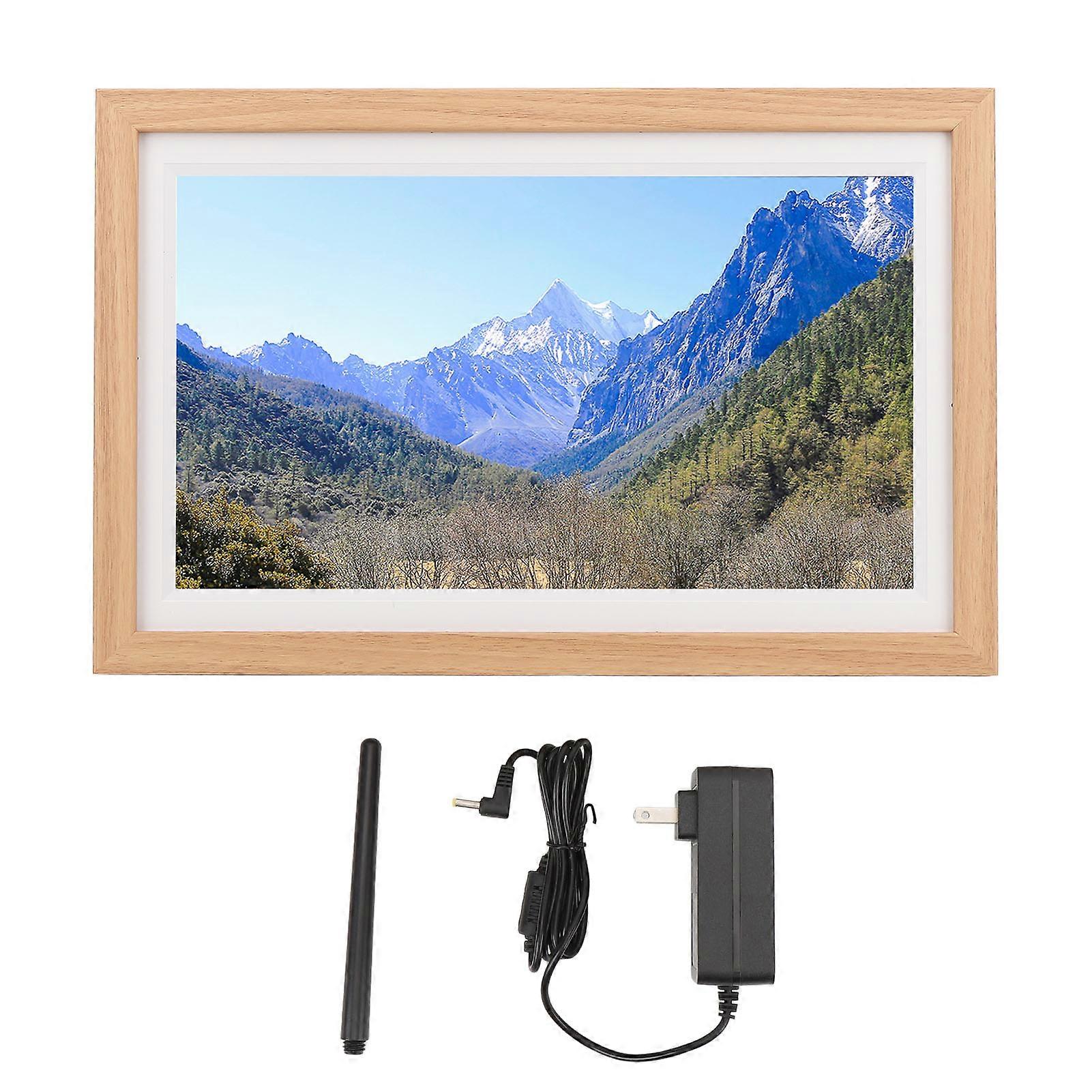 WiFi Digital Picture Frame 15.6in IPS Touch Screen APP Remote Control 16G Memory Digital Photo Frame for Frameo US Plug 100-240V