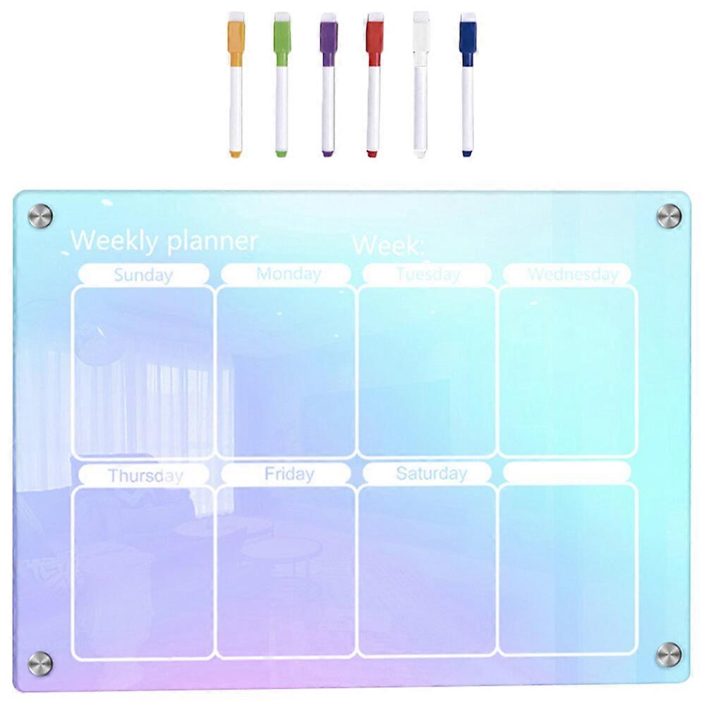 1 Set of Desk Dry Erase Board Acrylic To Do List Memo Board Erasable Weekly Planner Writing Board
