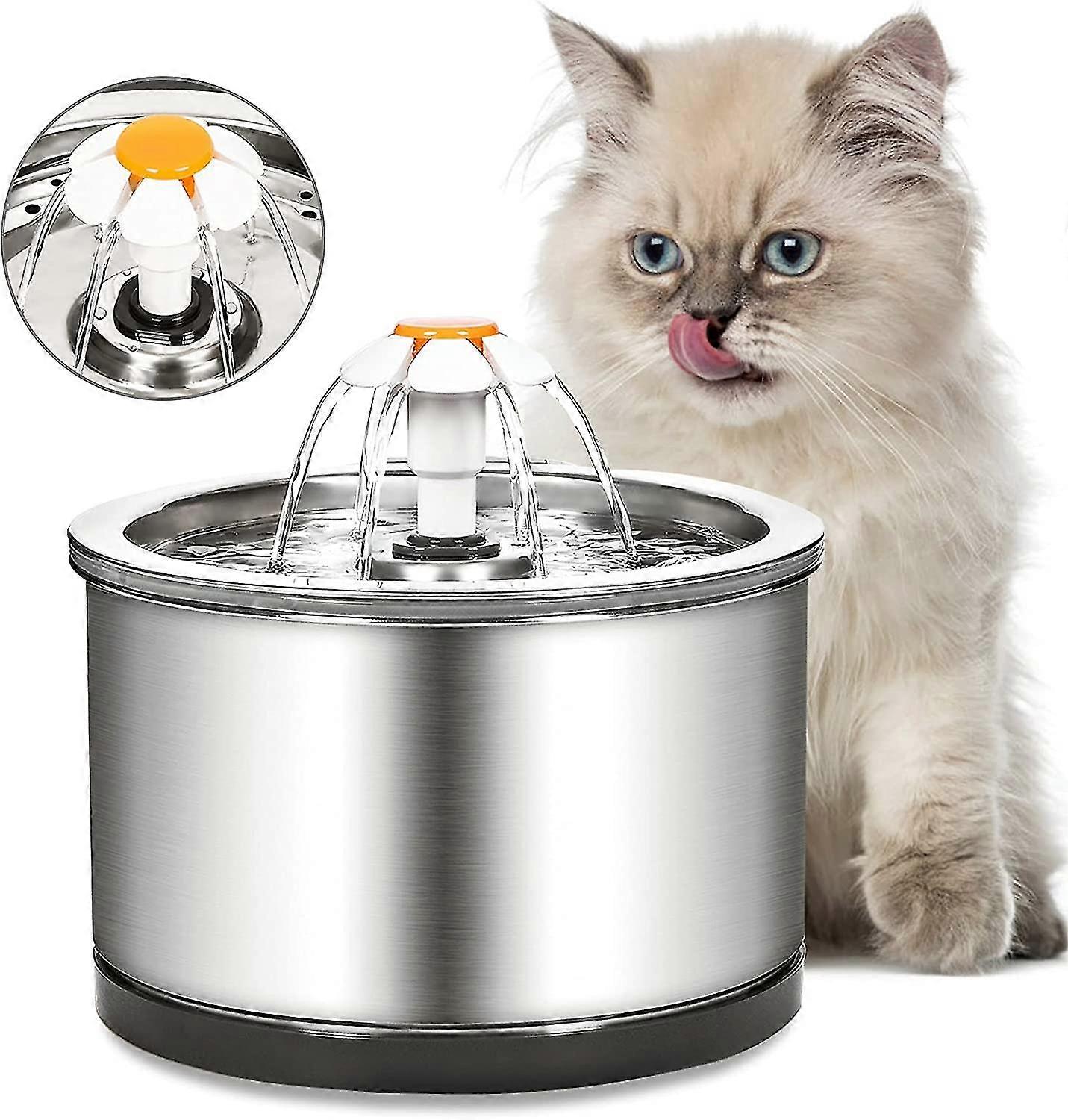 Cat Water Fountain Cat, 2. Heilwiy5l 4-stage Silent Cat Fountain, Cat Water Fountain