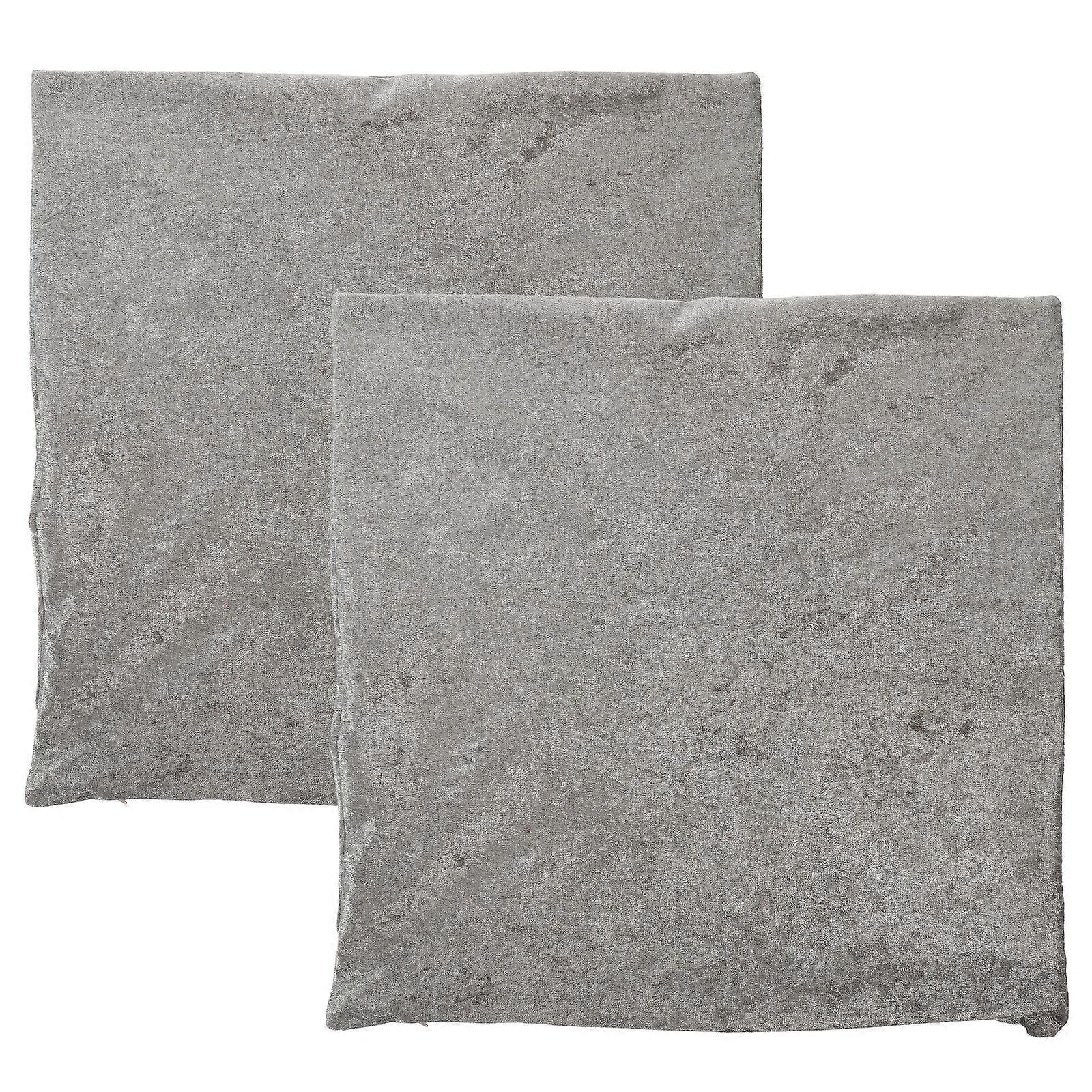 2pcs Smooth Square Pillowcase Sofa Pillow Covers Throw Pillow Covers Solid-color Pillow Covers