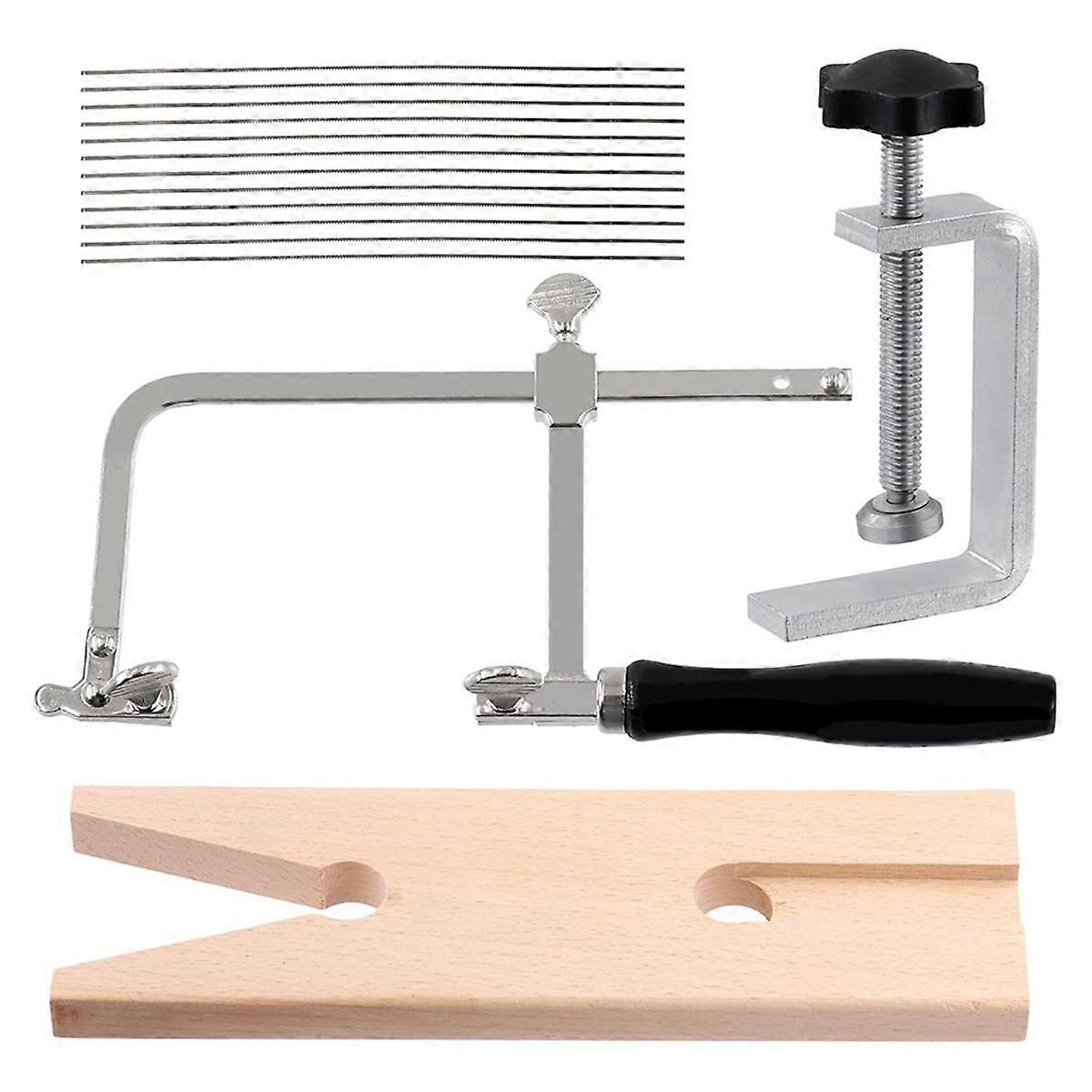 14-delars kombinationsset för juvelerare, justerbar sågbock för juvelerare, träbänkverktyg för smyckestillverkning