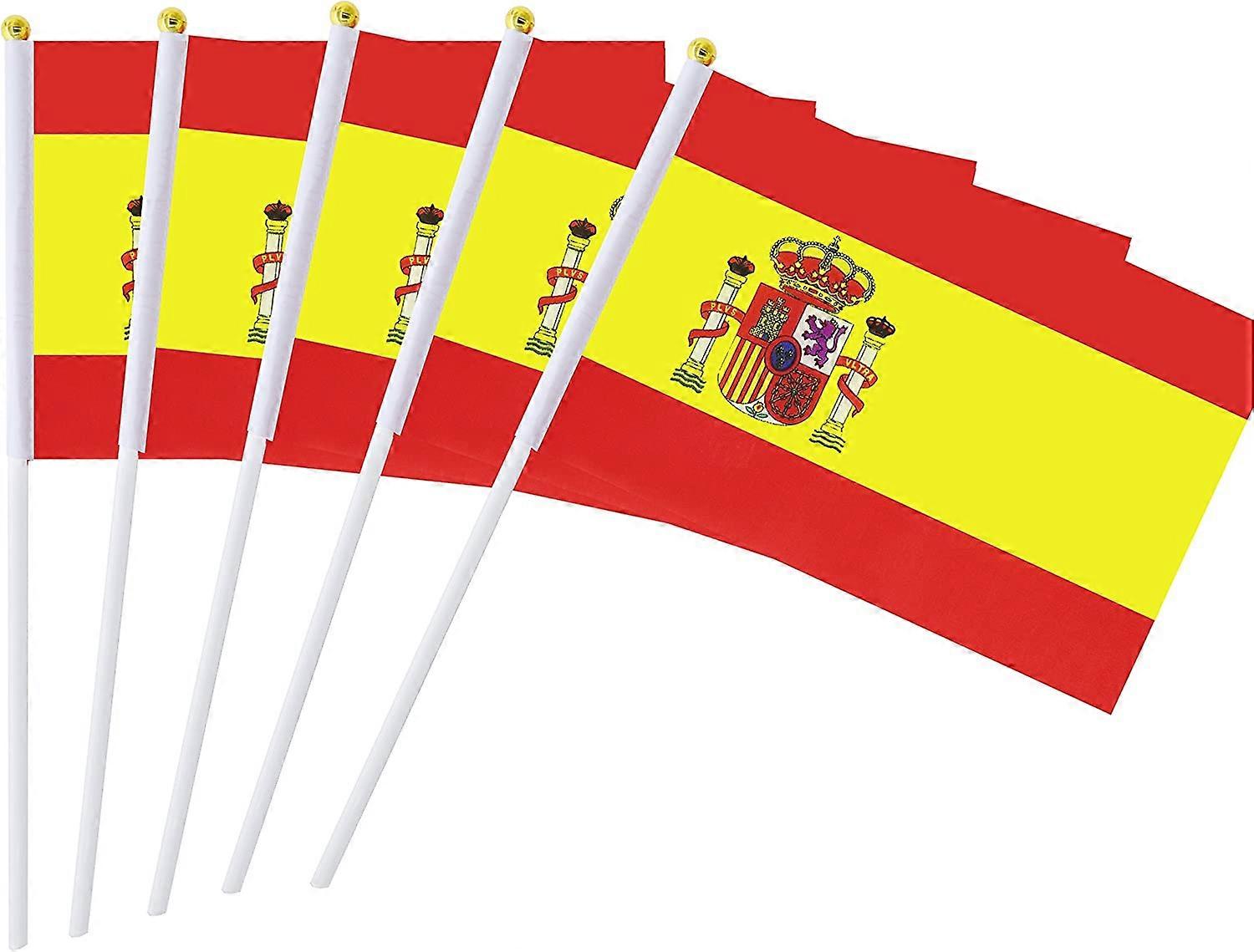 25 Pack Hand Held Kleine Mini Flagge Spanisch
