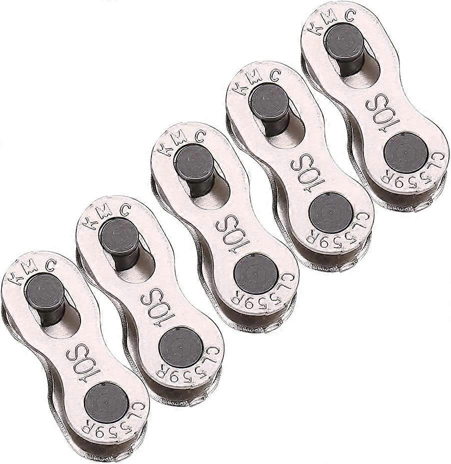 Chain lock 10 compartments, 5 pairs chain lock bicycle chain bicycle chain link bicycle chain lock link for 6, 7, 8, 10 speed chain (10 speed)