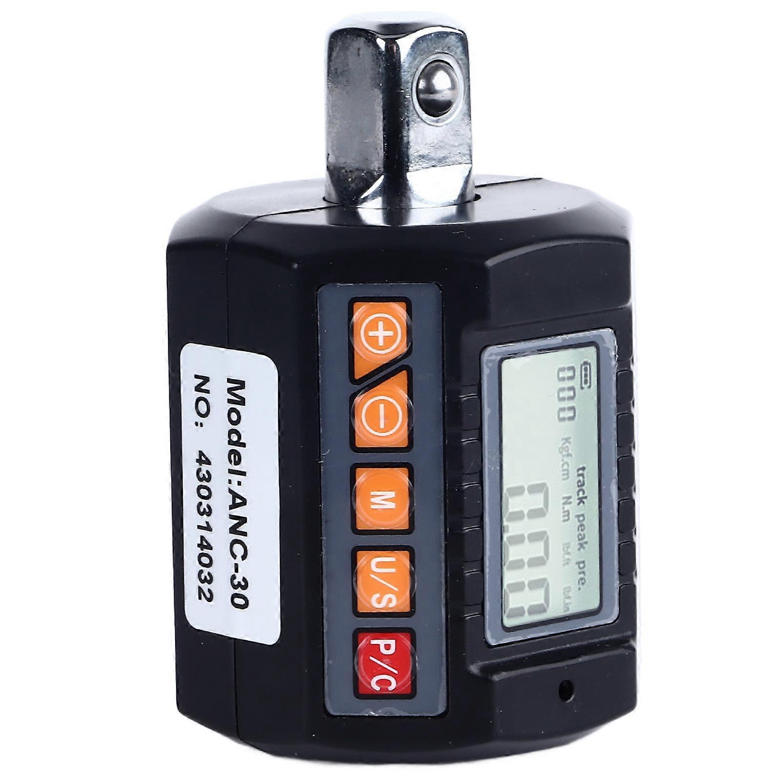 Digital Torsion Wrench Adapter 30N.m 4 Units LCD Backlit Display Torsion Meter with 1/4 and 3/8 Inch Conversion Head