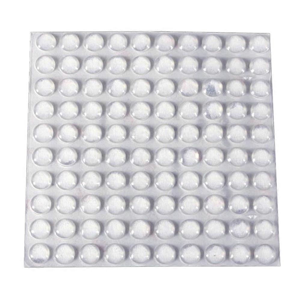 100pcs Transparent Silicone Feet Semicircle Bumper Door Buffer Self-Adhesive Pad