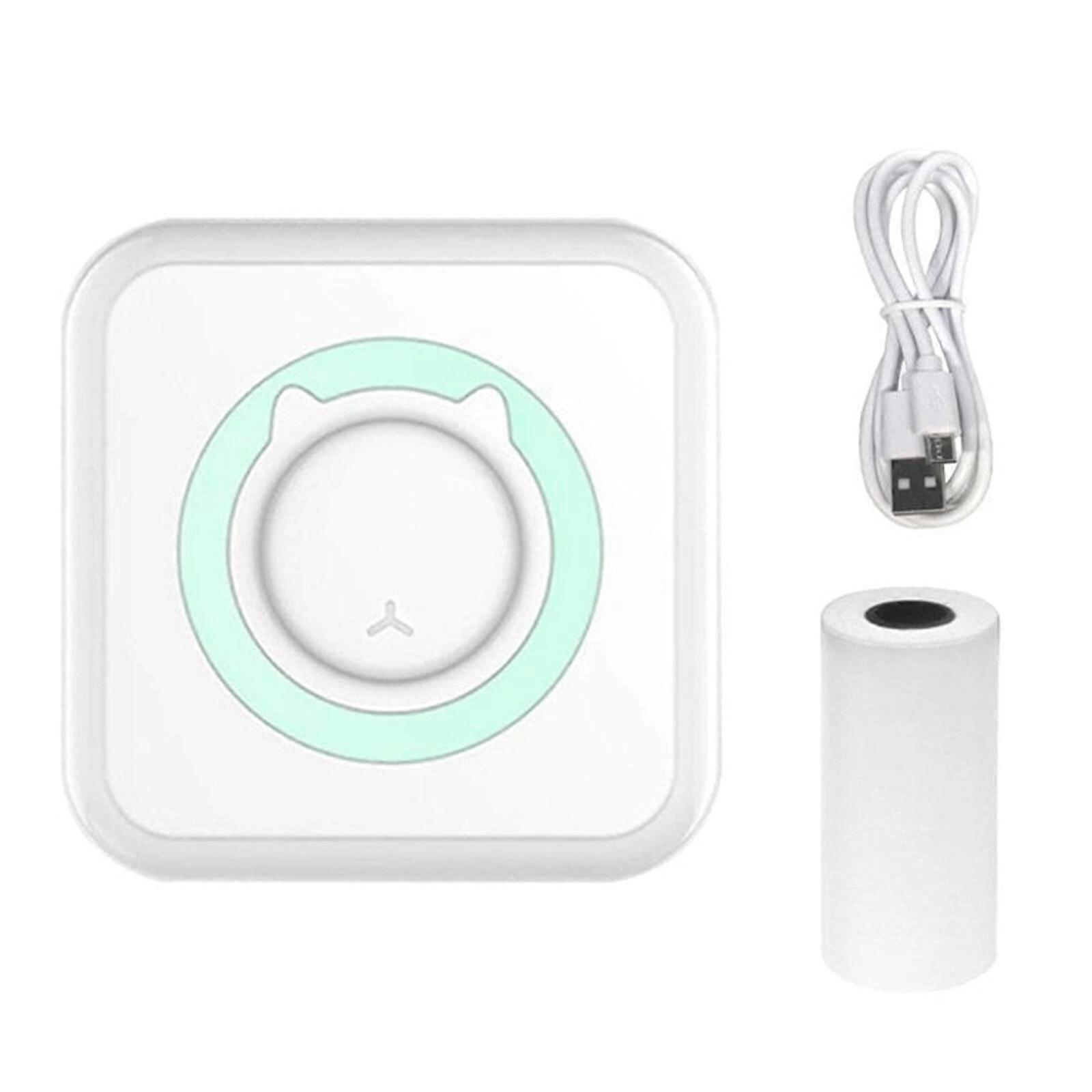 Mini Thermal Printer Instant Sticker Printer Printing Inkless Portable