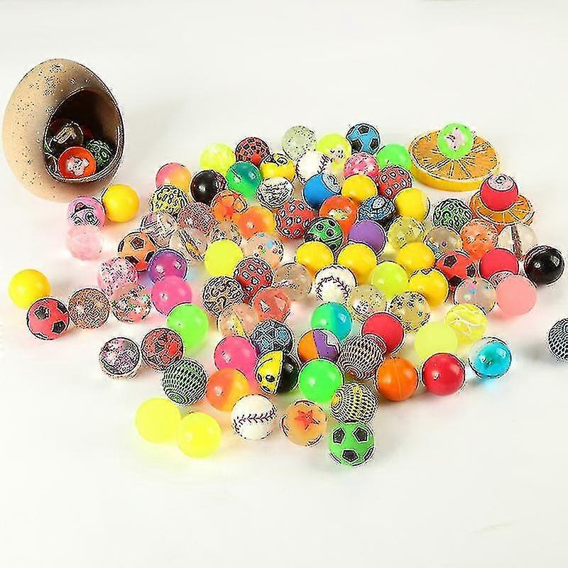 Bouncy Balls,50 Pieces Rubber Jumping Ball Assorted Colourful